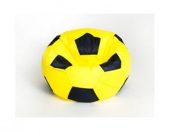 Кресло-мешок Мяч малый желто-черное в Чебаркуле - chebarkul.mebel-74.com | фото