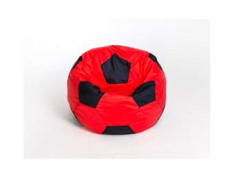Кресло-мешок Мяч малый красно-черное в Чебаркуле - chebarkul.mebel-74.com | фото