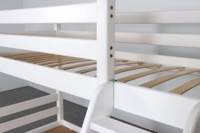 АДЕЛЬ Кровать двухъярусная с наклонной лестницей (белый) в Чебаркуле - chebarkul.mebel-74.com | фото