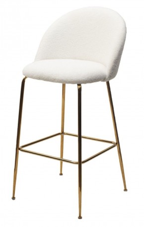 Барный стул GLADE NINI-01 Белый, teddy / золотой каркас М-City в Чебаркуле - chebarkul.mebel-74.com | фото