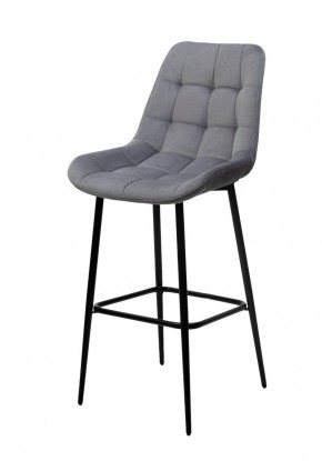 Барный стул ХОФМАН, цвет H-14 Серый, велюр / черный каркас М-City в Чебаркуле - chebarkul.mebel-74.com | фото