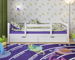 Детская кровать из массива березы Соня-5 (Белый/Лак) в Чебаркуле - chebarkul.mebel-74.com | фото