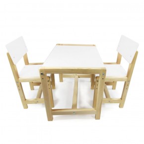 Детский растущий комплект стол и два стула  Я САМ "Лофт" (Белый, Сосна) в Чебаркуле - chebarkul.mebel-74.com | фото
