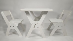 Детский растущий стол-парта и два стула Я САМ "Умка-Дуо" (Белый) в Чебаркуле - chebarkul.mebel-74.com | фото