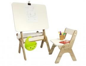 Детский растущий стол-парта и стул Я САМ "Умка" (Дуб/Серый) в Чебаркуле - chebarkul.mebel-74.com | фото