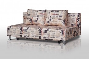 Диван-кровать Комфорт без подлокотников Принт "Gazeta" (2 подушки) в Чебаркуле - chebarkul.mebel-74.com | фото