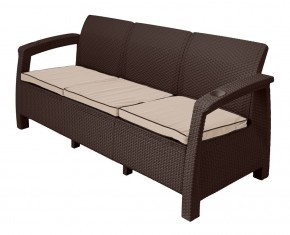 Диван Yalta Premium Sofa 3 Set (Ялта) шоколадный (+подушки под спину) в Чебаркуле - chebarkul.mebel-74.com | фото