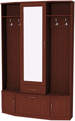 Шкаф для прихожей с зеркалом арт.600 в Чебаркуле - chebarkul.mebel-74.com | фото