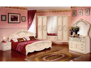 Спальный гарнитур Роза (шкаф 6-ти дверный) в Чебаркуле - chebarkul.mebel-74.com | фото