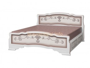 КАРИНА-6 Кровать из массива 1800 (Дуб молочный) с 2-мя ящиками в Чебаркуле - chebarkul.mebel-74.com | фото