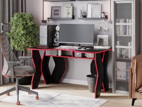 Компьютерный стол КЛ №9.0 (Черный/Красный) в Чебаркуле - chebarkul.mebel-74.com | фото