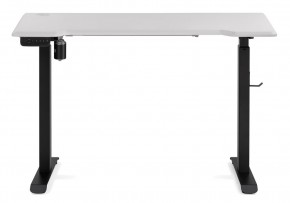 Компьютерный стол Маркос с механизмом подъема 120х75х75 белая шагрень / черный в Чебаркуле - chebarkul.mebel-74.com | фото
