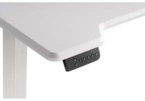 Компьютерный стол Маркос с механизмом подъема 120х75х75 белый / шагрень белая в Чебаркуле - chebarkul.mebel-74.com | фото