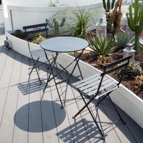 Комплект садовой мебели OTS-001R (стол + 2 стула) металл в Чебаркуле - chebarkul.mebel-74.com | фото