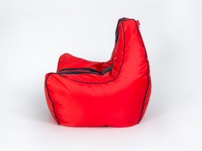 Кресло бескаркасное Авто (Красное с черной полосой) в Чебаркуле - chebarkul.mebel-74.com | фото