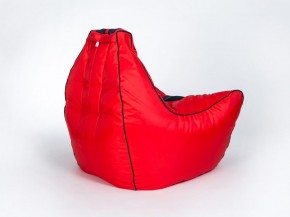 Кресло бескаркасное Авто (Красное с черной полосой) в Чебаркуле - chebarkul.mebel-74.com | фото
