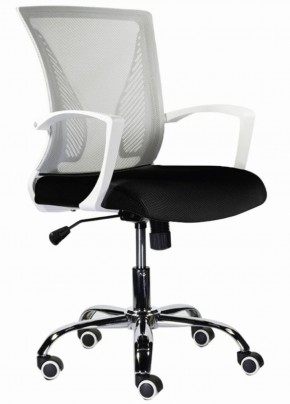 Кресло BRABIX "Wings MG-306" (пластик белый, хром, сетка, серое/черное) 532010 в Чебаркуле - chebarkul.mebel-74.com | фото