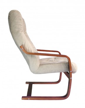 Кресло для отдыха (пружинка) Магнат 102-З-КР замша КРЕМ в Чебаркуле - chebarkul.mebel-74.com | фото