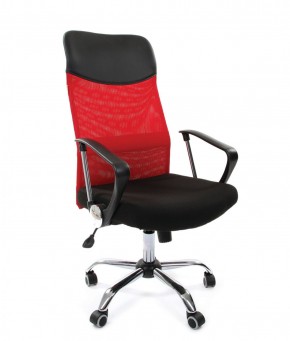 Кресло для руководителя CHAIRMAN 610 N (15-21 черный/сетка красный) в Чебаркуле - chebarkul.mebel-74.com | фото