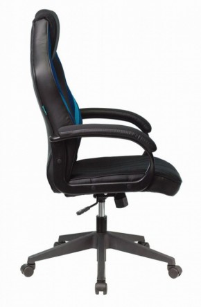 Кресло игровое Бюрократ VIKING 3 AERO BLUE черный/синий в Чебаркуле - chebarkul.mebel-74.com | фото