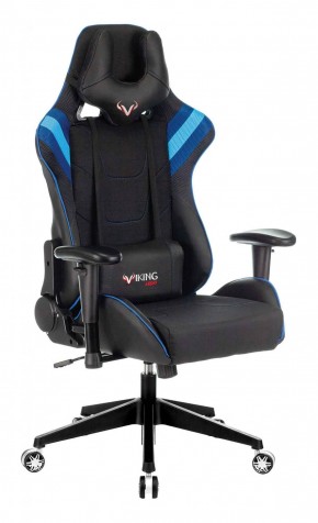 Кресло игровое Бюрократ VIKING 4 AERO BLUE черный/синий в Чебаркуле - chebarkul.mebel-74.com | фото