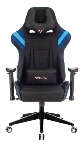 Кресло игровое Бюрократ VIKING 4 AERO BLUE черный/синий в Чебаркуле - chebarkul.mebel-74.com | фото