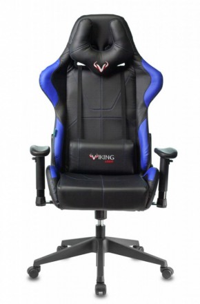 Кресло игровое Бюрократ VIKING 5 AERO BLUE черный/синий в Чебаркуле - chebarkul.mebel-74.com | фото