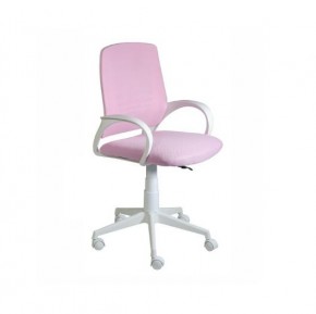 Кресло Ирис White сетка/ткань розовая в Чебаркуле - chebarkul.mebel-74.com | фото