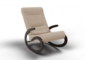 Кресло-качалка Мальта 10-Т-П (ткань/венге) ПЕСОК в Чебаркуле - chebarkul.mebel-74.com | фото