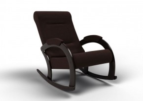 Кресло-качалка Венето 13-Т-Ш (ткань/венге) ШОКОЛАД в Чебаркуле - chebarkul.mebel-74.com | фото