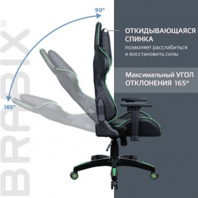 Кресло компьютерное BRABIX "GT Carbon GM-120" (черное/зеленое) 531929 в Чебаркуле - chebarkul.mebel-74.com | фото