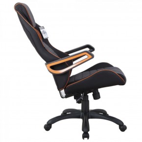 Кресло компьютерное BRABIX Techno Pro GM-003 (ткань черное/серое, вставки оранжевые) 531813 в Чебаркуле - chebarkul.mebel-74.com | фото