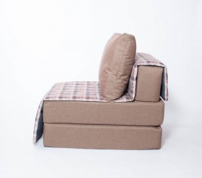 Кресло-кровать бескаркасное Харви (коричневый-квадро беж) в Чебаркуле - chebarkul.mebel-74.com | фото