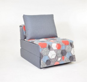 Кресло-кровать бескаркасное Харви (серый-геометрия слейт) в Чебаркуле - chebarkul.mebel-74.com | фото