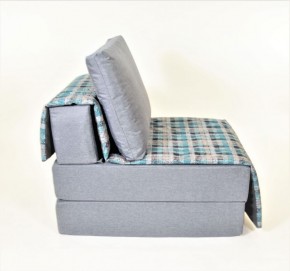 Кресло-кровать бескаркасное Харви (серый-квадро азур) в Чебаркуле - chebarkul.mebel-74.com | фото
