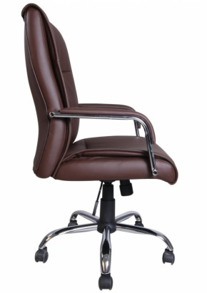 Кресло офисное BRABIX "Space EX-508" (экокожа, хром, коричневое) 531164 в Чебаркуле - chebarkul.mebel-74.com | фото