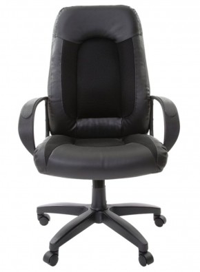 Кресло офисное BRABIX "Strike EX-525" (экокожа черная, ткань черная) 531381 в Чебаркуле - chebarkul.mebel-74.com | фото