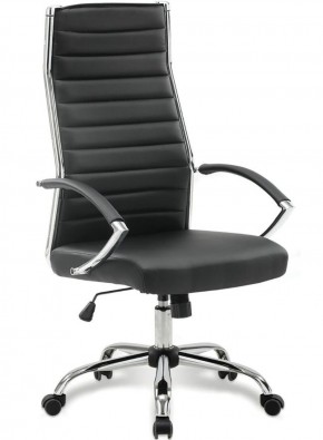 Кресло офисное BRABIX "Style EX-528", экокожа, хром, черное, 531947 в Чебаркуле - chebarkul.mebel-74.com | фото