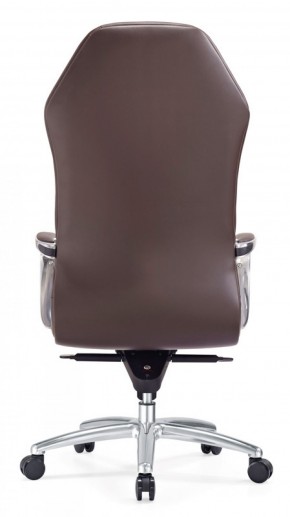 Кресло руководителя Бюрократ _AURA/BROWN коричневый в Чебаркуле - chebarkul.mebel-74.com | фото