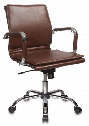 Кресло руководителя Бюрократ CH-993-LOW/BROWN коричневый в Чебаркуле - chebarkul.mebel-74.com | фото