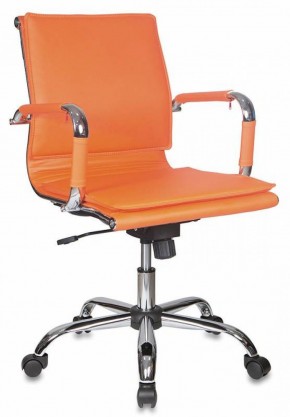 Кресло руководителя Бюрократ CH-993-LOW/ORANGE оранжевый в Чебаркуле - chebarkul.mebel-74.com | фото