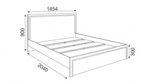 Кровать 1.4 М16 Стандарт с настилом Беатрис (Орех гепланкт) в Чебаркуле - chebarkul.mebel-74.com | фото