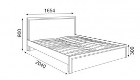 Кровать 1.6 М07 Стандарт с основанием Беатрис (Орех гепланкт) в Чебаркуле - chebarkul.mebel-74.com | фото
