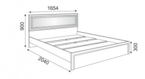 Кровать 1.6 М09 с мягкой спинкой и настилом Беатрис (Орех гепланкт) в Чебаркуле - chebarkul.mebel-74.com | фото