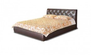 Кровать 1600 Флоренция в к/з "Классик 307 коричневый" (серия Норма) + основание + опоры в Чебаркуле - chebarkul.mebel-74.com | фото