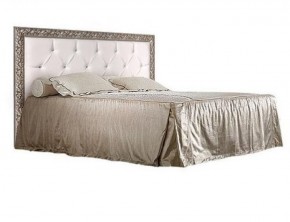 Кровать 2-х спальная (1,6 м) Тиффани штрих-лак/серебро с мягким изголовьем (ТФКР-2) в Чебаркуле - chebarkul.mebel-74.com | фото