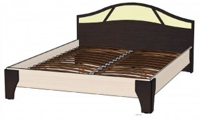 ВЕРОНА Кровать 1600 с основанием (Венге/Анкор светлый) в Чебаркуле - chebarkul.mebel-74.com | фото