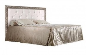 Кровать 2-х спальная (1,8 м) Тиффани Premium черная/серебро с мягким элементом со стразами с подъемным механизмом (ТФКР180-2[3][7](П) в Чебаркуле - chebarkul.mebel-74.com | фото