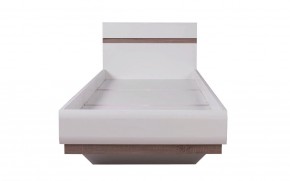 Кровать 90/TYP 90, LINATE ,цвет белый/сонома трюфель в Чебаркуле - chebarkul.mebel-74.com | фото