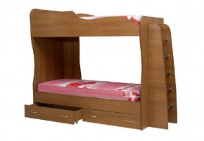 Кровать детская 2-х ярусная Юниор-1 (800*2000) ЛДСП в Чебаркуле - chebarkul.mebel-74.com | фото
